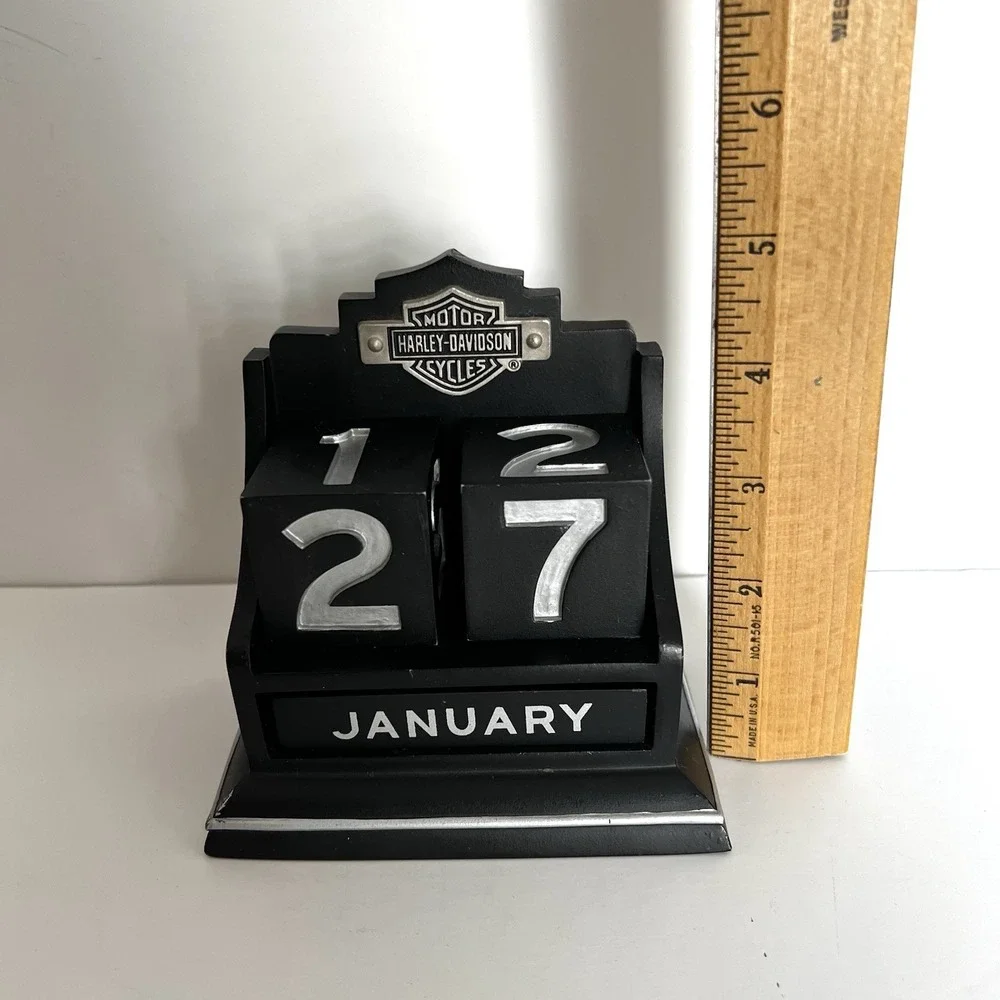 Harley-Davidson Perpetual Calendar Hallmark Desk Office Heavy Vintage Biker